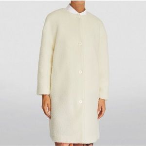 Max Mara Lesiure White Morina Wool Jacket
